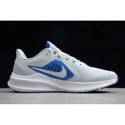 Nike Erkek Downshifter 10 Pure Platini / Gri / Beyaz / Mavi Koşu Ayakkabısı Türkiye - H7SPTG08